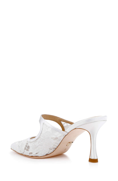 White Satin | Oaklyn Mary Jane Mule Back Side