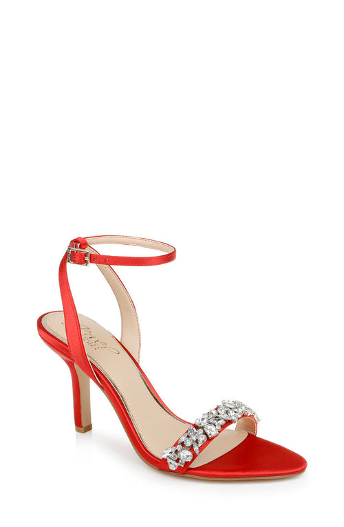 Scarlet Red | Ojai Crystal Adorned Sculpted Stilettos
