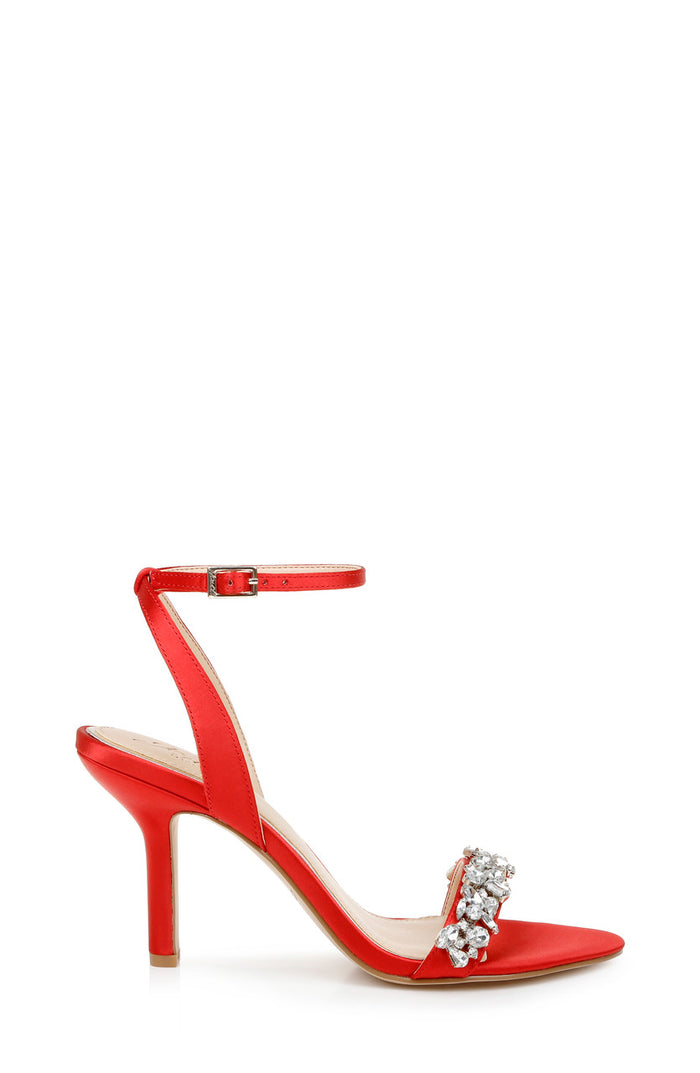 Scarlet Red | Ojai Crystal Adorned Sculpted Stilettos