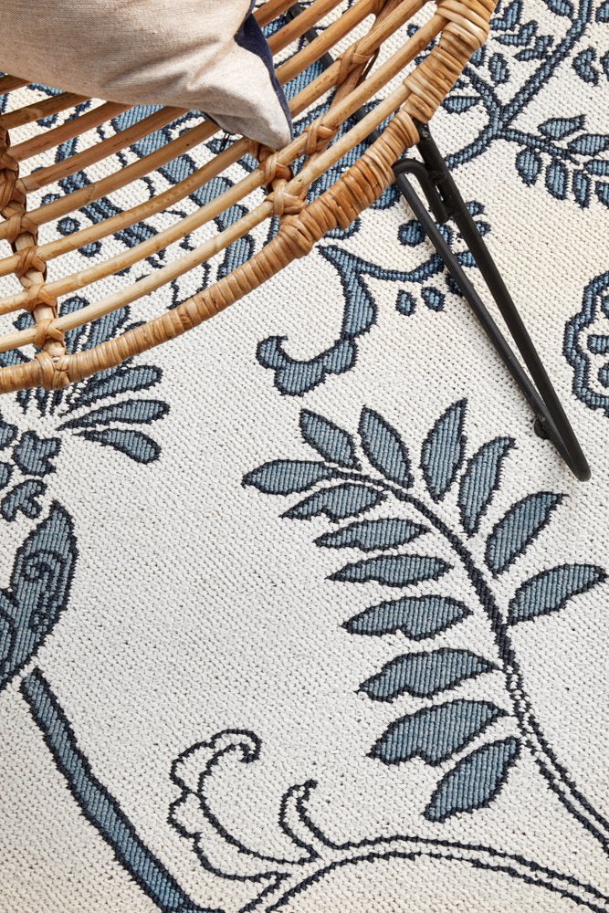 Outdoor Blue Bird Rug