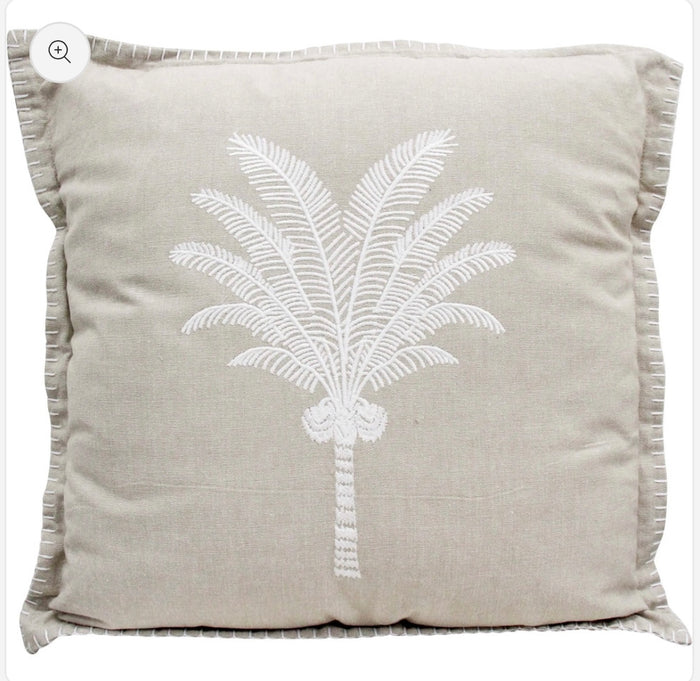 Palm Cove Natural Chambray Cushion