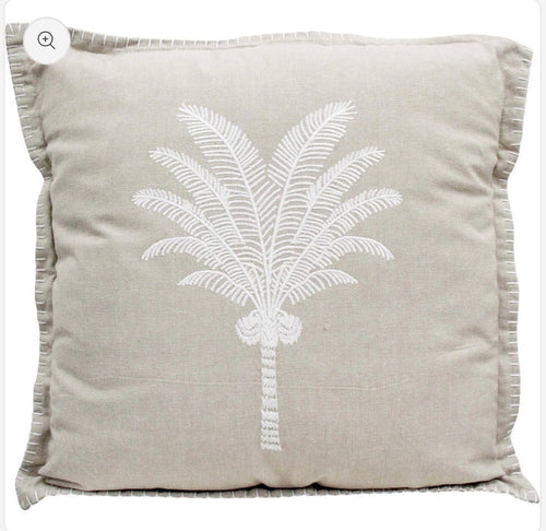 Palm Cove Natural Chambray Cushion