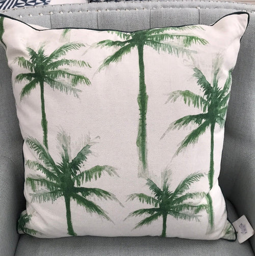 Palm Green/White Cushion