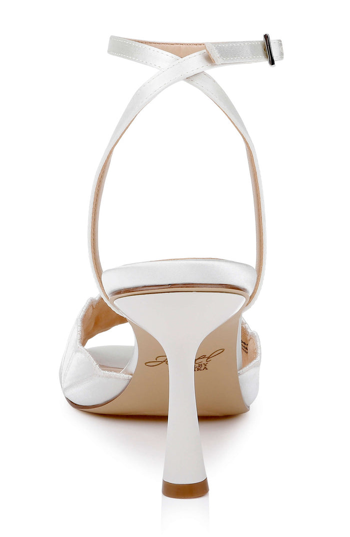 Ivory Satin | Paradise Ankle Strap Sandal Back