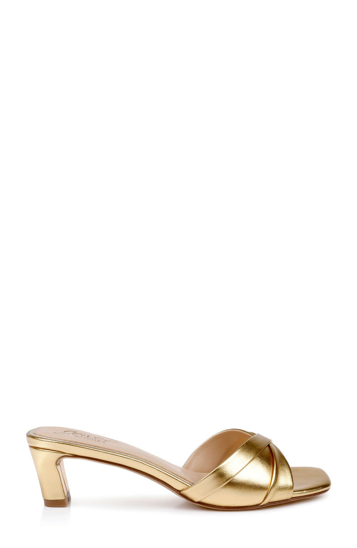 Gold Metallic | Paris Slide Sandal Side