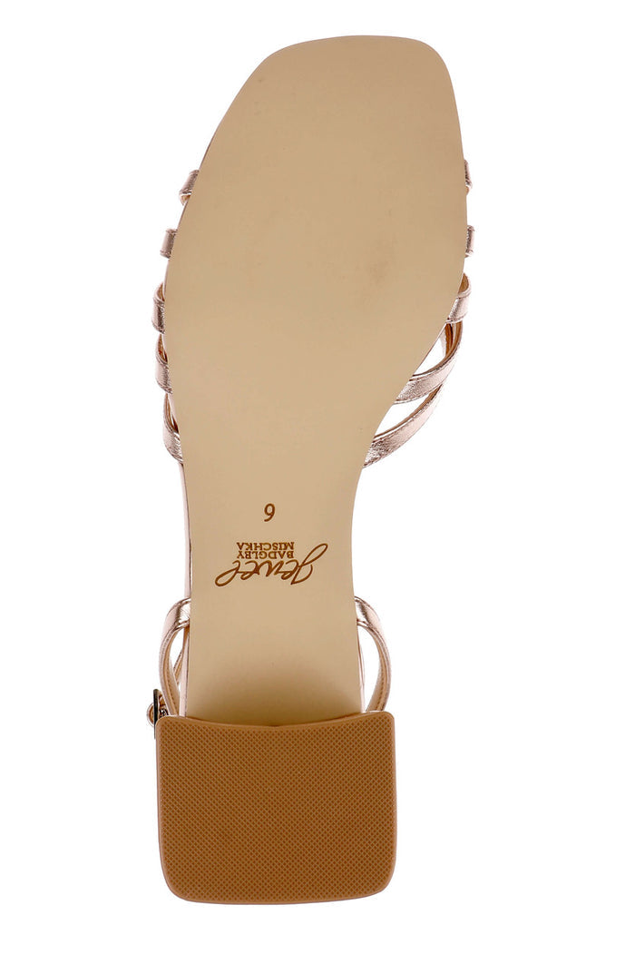 Rosegold Leather | Pasco Leather Ankle Strap Sandal Sole