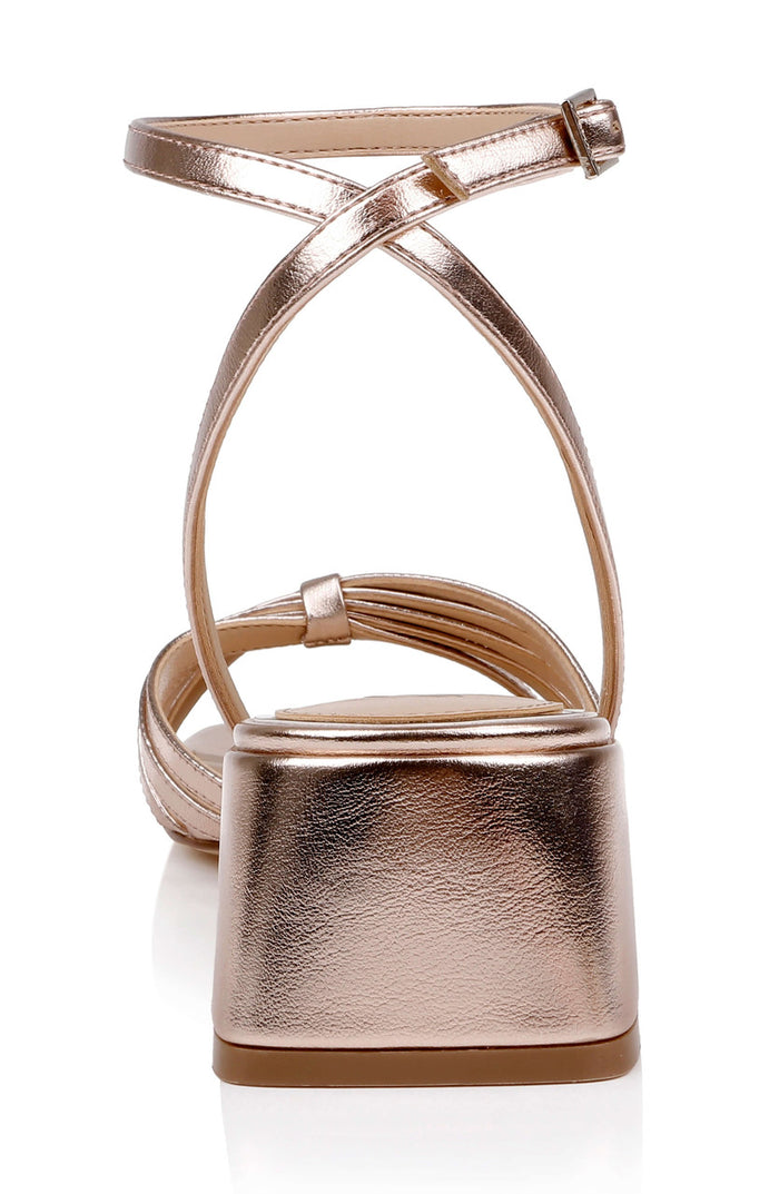 Rosegold Leather | Pasco Leather Ankle Strap Sandal Back