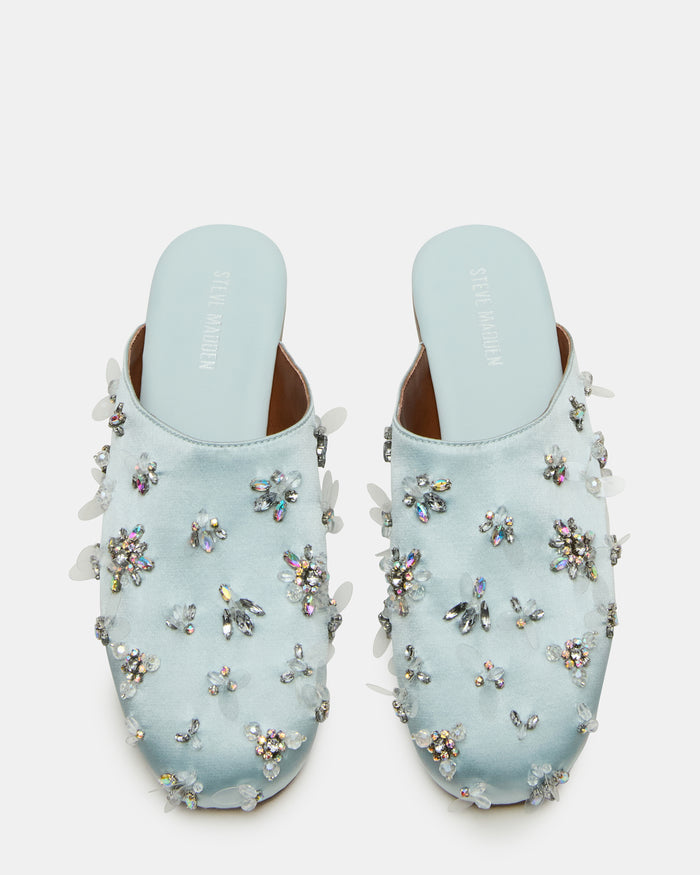 PEARSON BLUE SATIN RHINESTONES