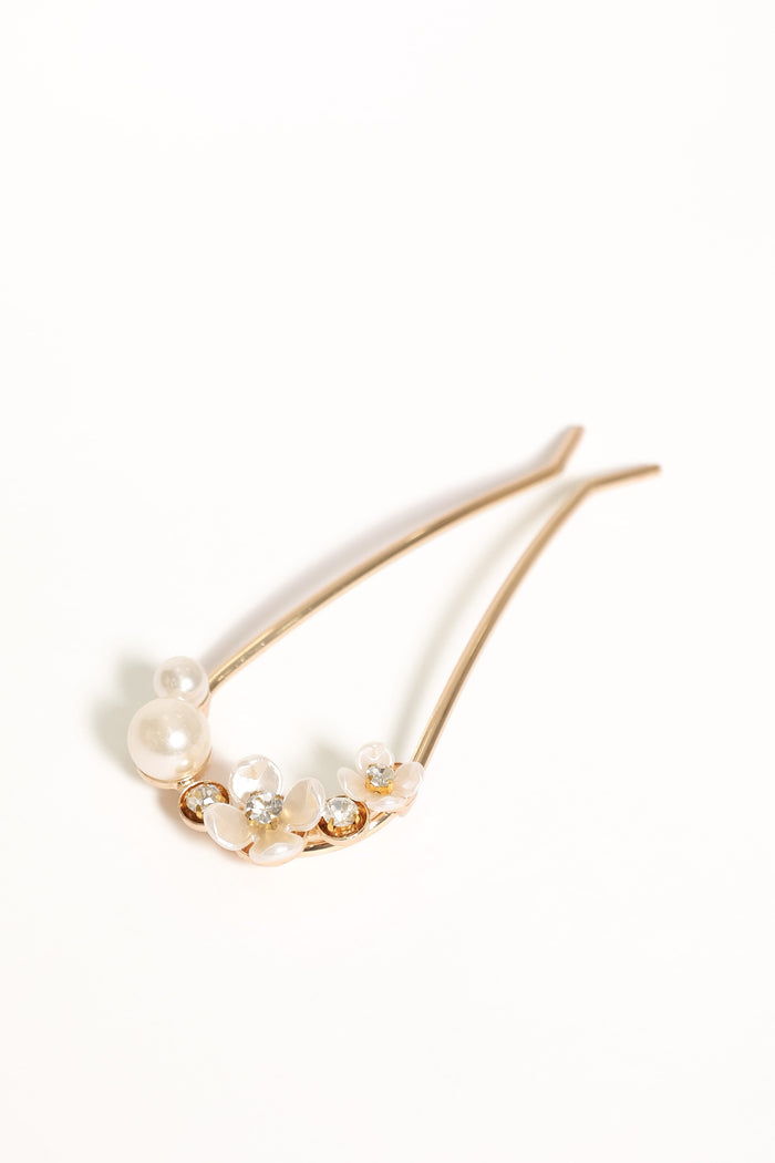 ACCESSORIES Penelope Hair Pin - Gold Pearl