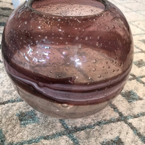 Pink round vase