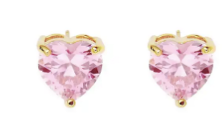 Diamond Heart Stud Earring