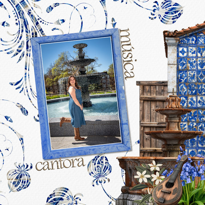 Portuguese Adventure Wood Alpha Digital Scrapbook Kit