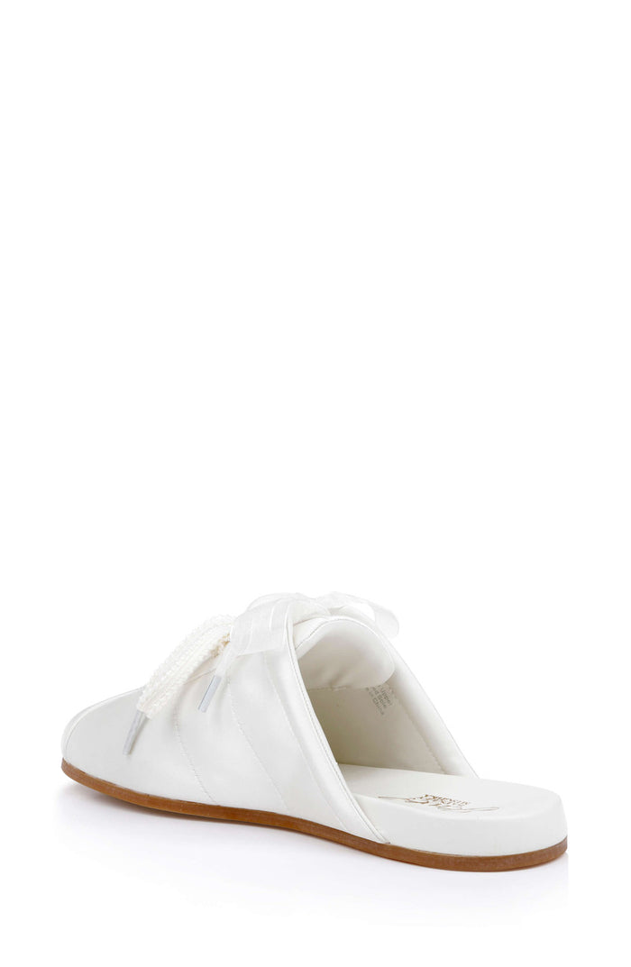 Ivory Satin | Priscila Mule Sneaker Back Side
