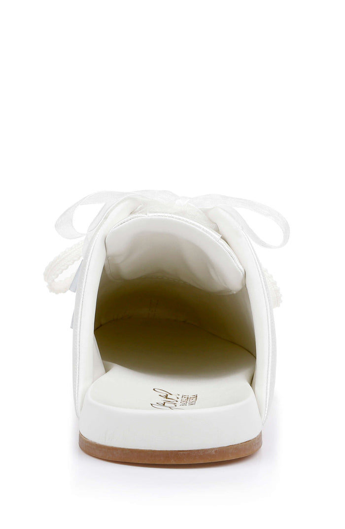 Ivory Satin | Priscila Mule Sneaker Back