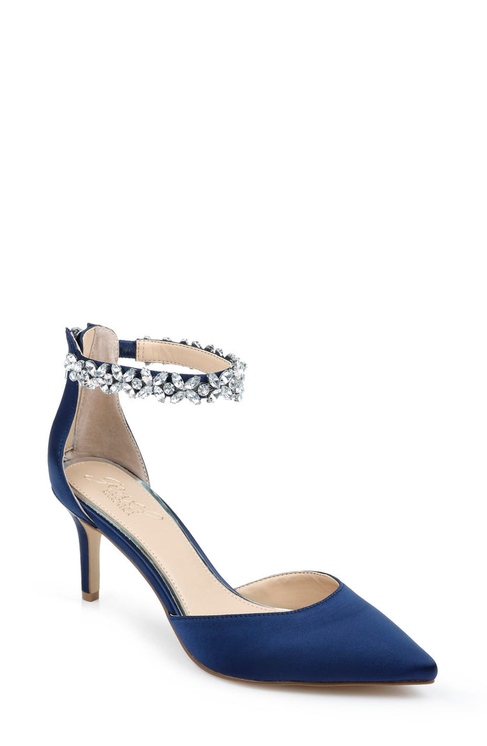 Navy | Raleigh Pointed Toe Kitten D'Orsay