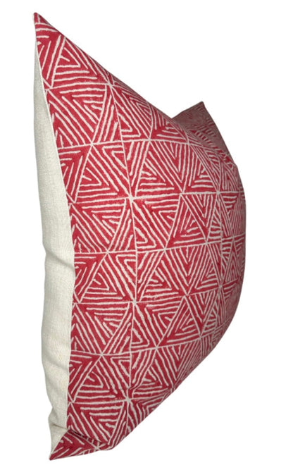 Ready to Ship, 22x22 Mombasa Pillow Cover in Red