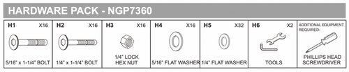 Replacement Part NGP7360 Hardware Pack
