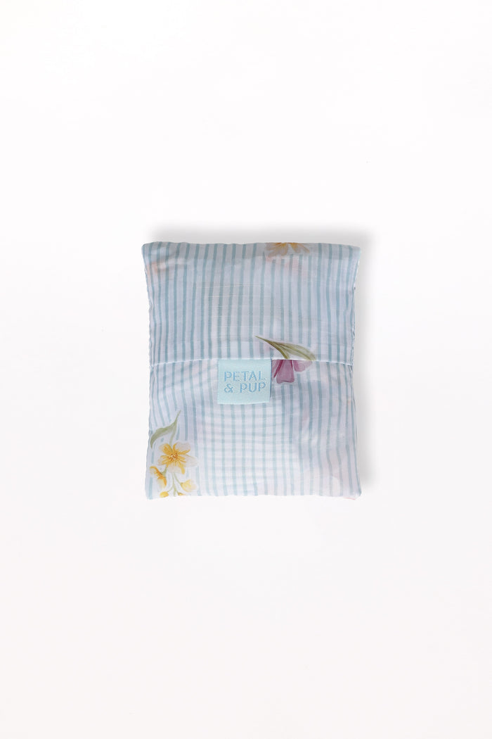 ACCESSORIES Reusable Shopping Bag - Blue Garden Stripe