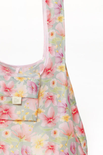 ACCESSORIES Reusable Shopping Bag - Sage Wildflowers