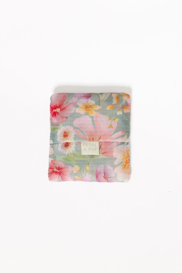 ACCESSORIES Reusable Shopping Bag - Sage Wildflowers