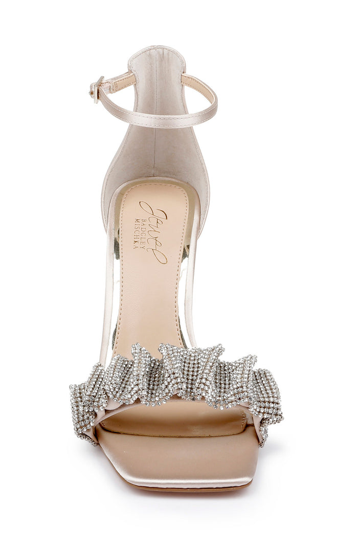 Champagne | Ridley Bejeweled Strap Stiletto Heel