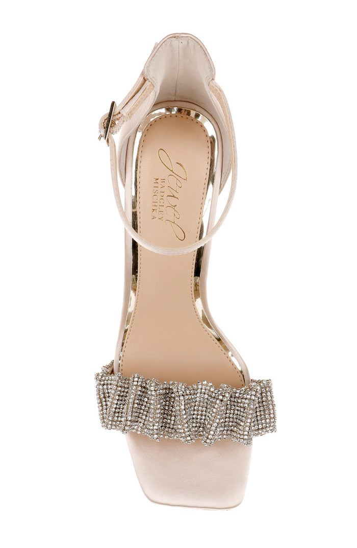 Champagne | Ridley Bejeweled Strap Stiletto Heel
