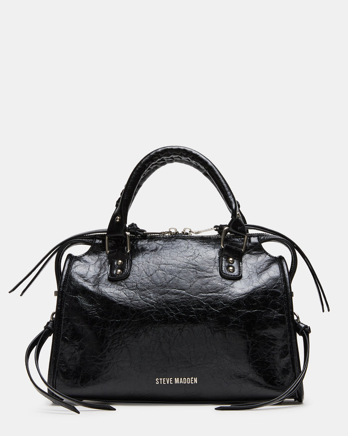 RIGGS BAG EMBELLISHED BLACK DISTRESSED