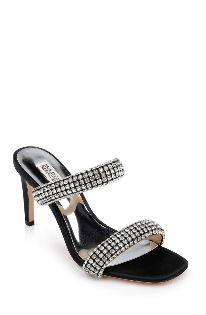 Black | Sade Jeweled Double-Band Stiletto