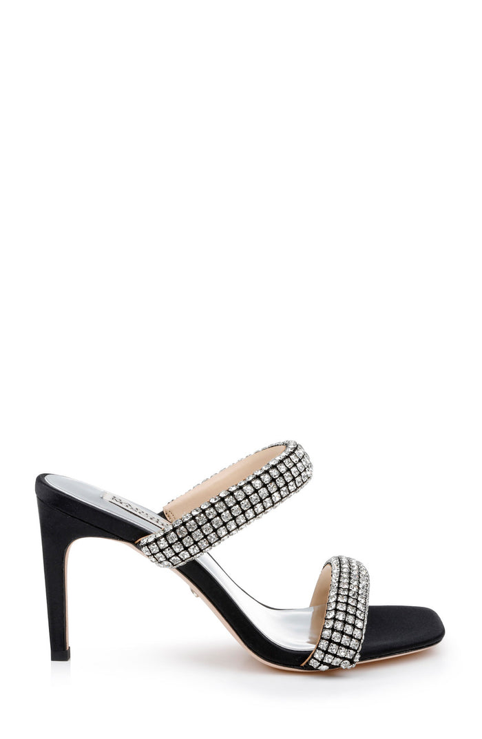 Black | Sade Jeweled Double-Band Stiletto