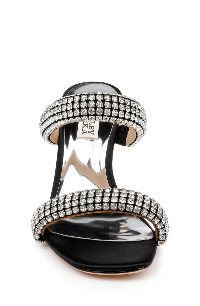 Black | Sade Jeweled Double-Band Stiletto