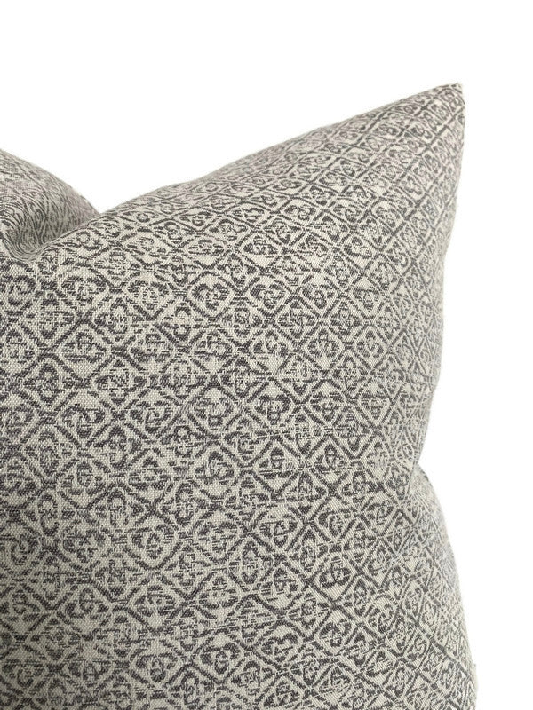 Sarong Weave Pillow Cover in Grey, Schumacher Textiles