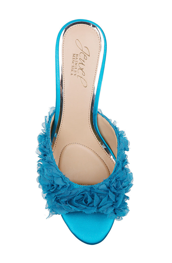 Blue Blue | Scarlet Kitten Heel Mule Sandals Top