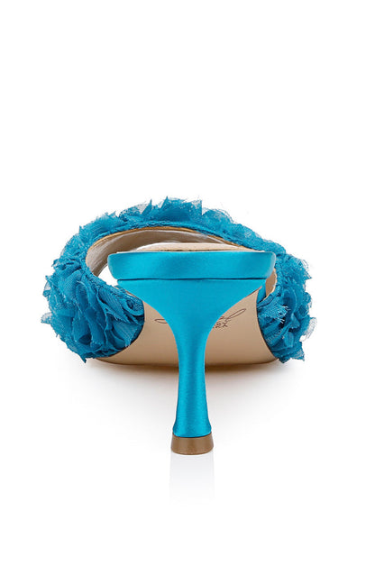 Blue Blue | Scarlet Kitten Heel Mule Sandals Back