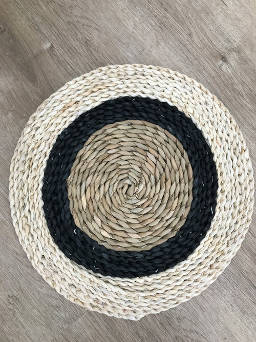 Sea grass Placemat Black/Beige