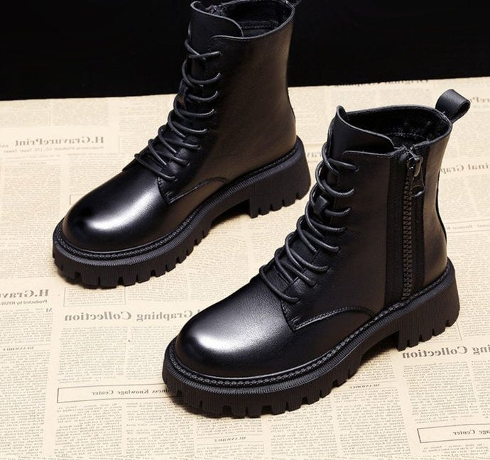 SH424 - British Mid Calf Retro Luxury Boots