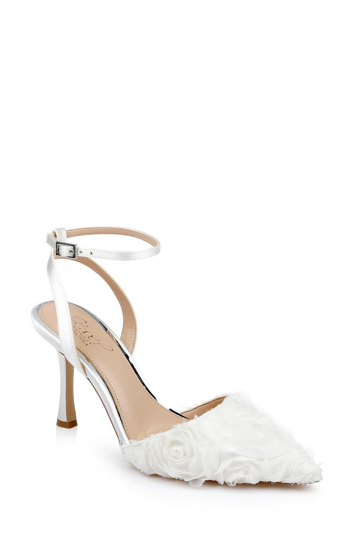 Ivory Ivory | Shannon Ankle Strap Pumps Front Side