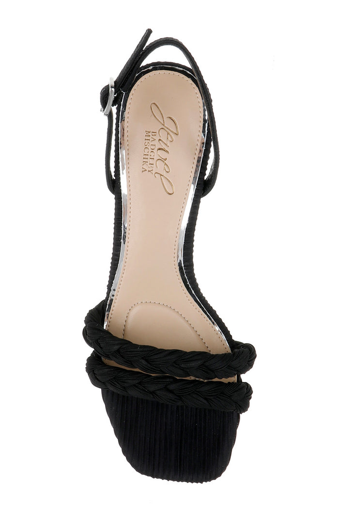 Black Fabric | Sharon Slingback Sandals Top