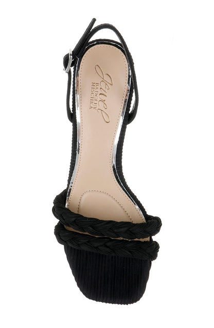 Black Fabric | Sharon Slingback Sandals Top