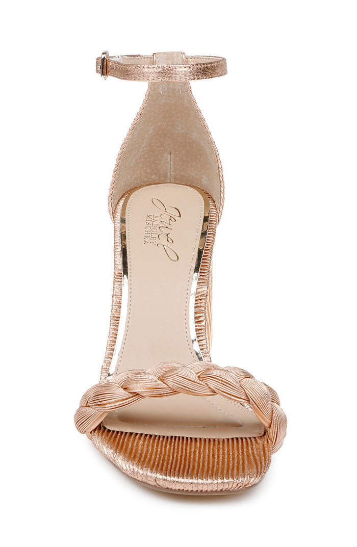 Copper Fabric | Shea Block Heel Sandals Front