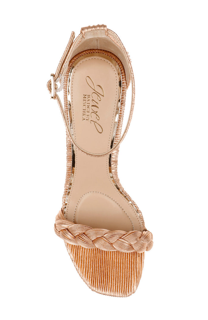 Copper Fabric | Shea Block Heel Sandals Top