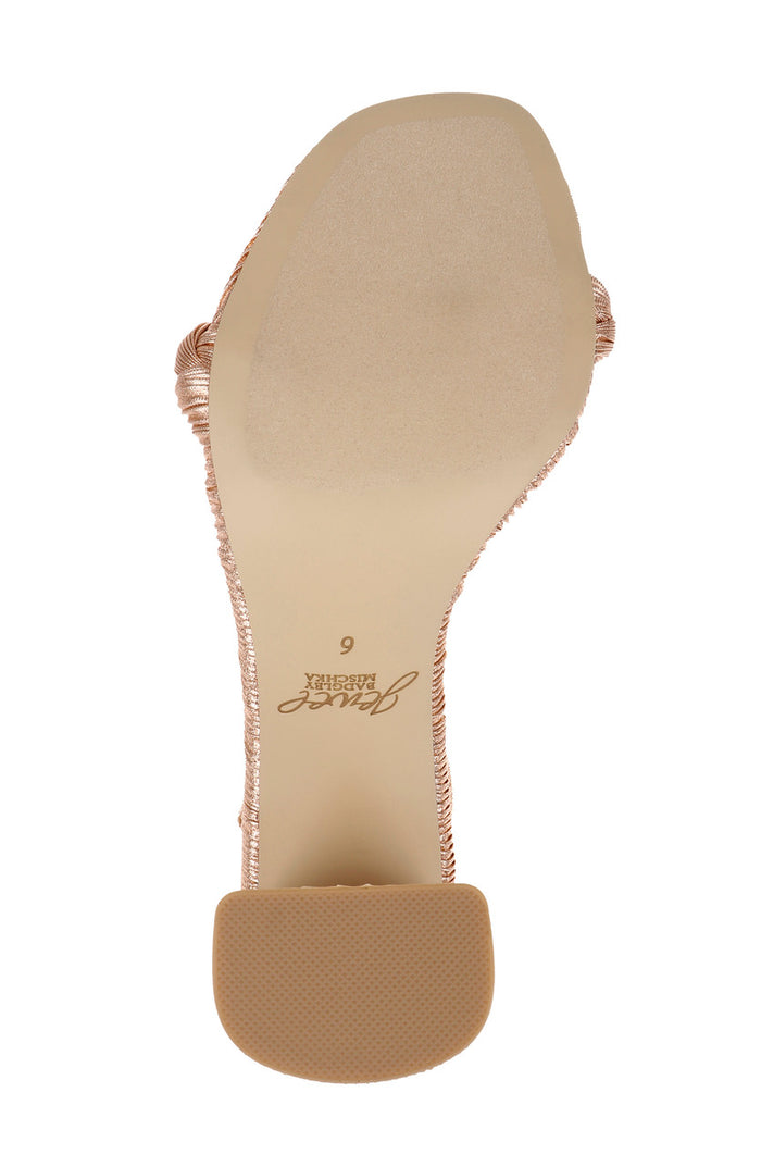 Copper Fabric | Shea Block Heel Sandals Sole