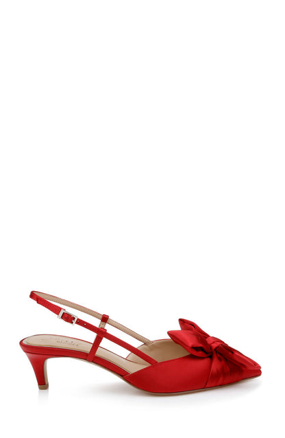 Red | Shoshana Slingback Pumps Side