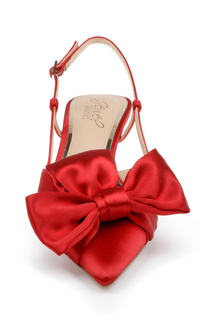 Red | Shoshana Slingback Pumps Front