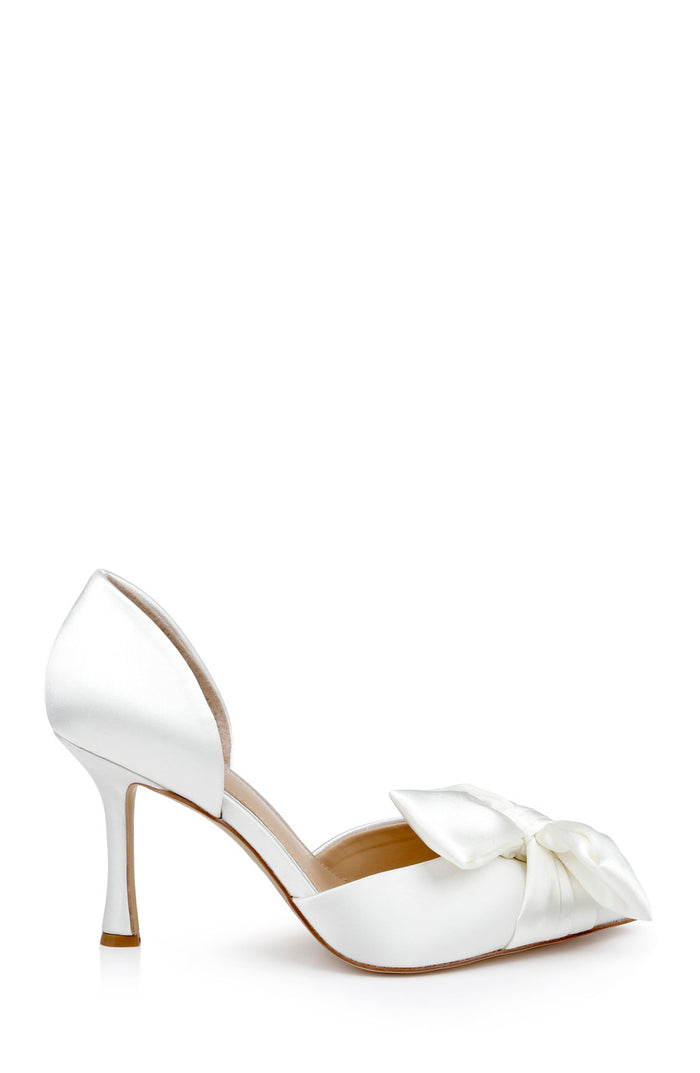 Ivory | Sidney Bow d'Orsay Pumps Side