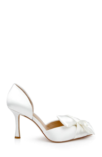 Ivory | Sidney Bow d'Orsay Pumps Side