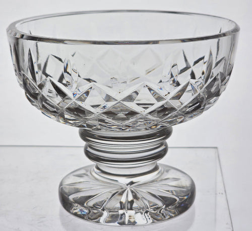 Signed Waterford Hand Cut glass compote Lismore Irish Crystal