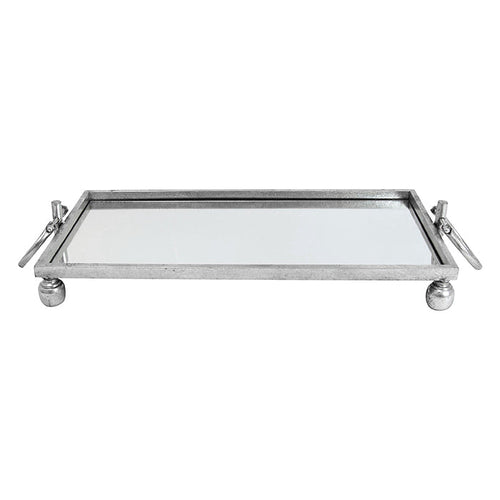 Silver Iron Rectangle Tray Small