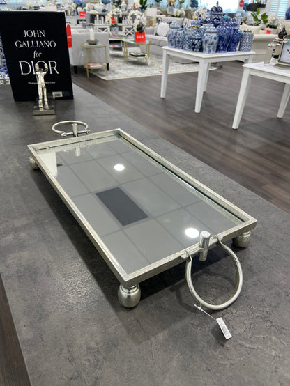 Silver Iron Rectangle Tray Small
