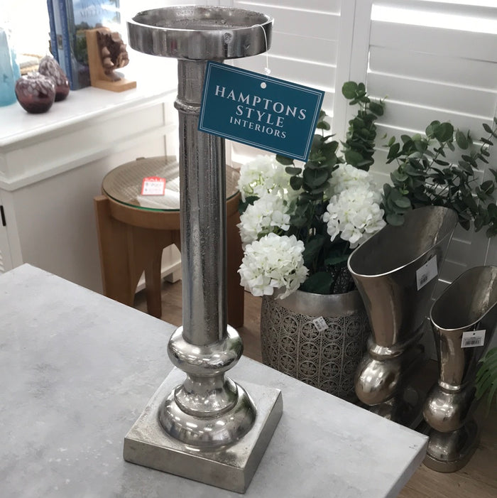 Small Silver Como Candle Stick