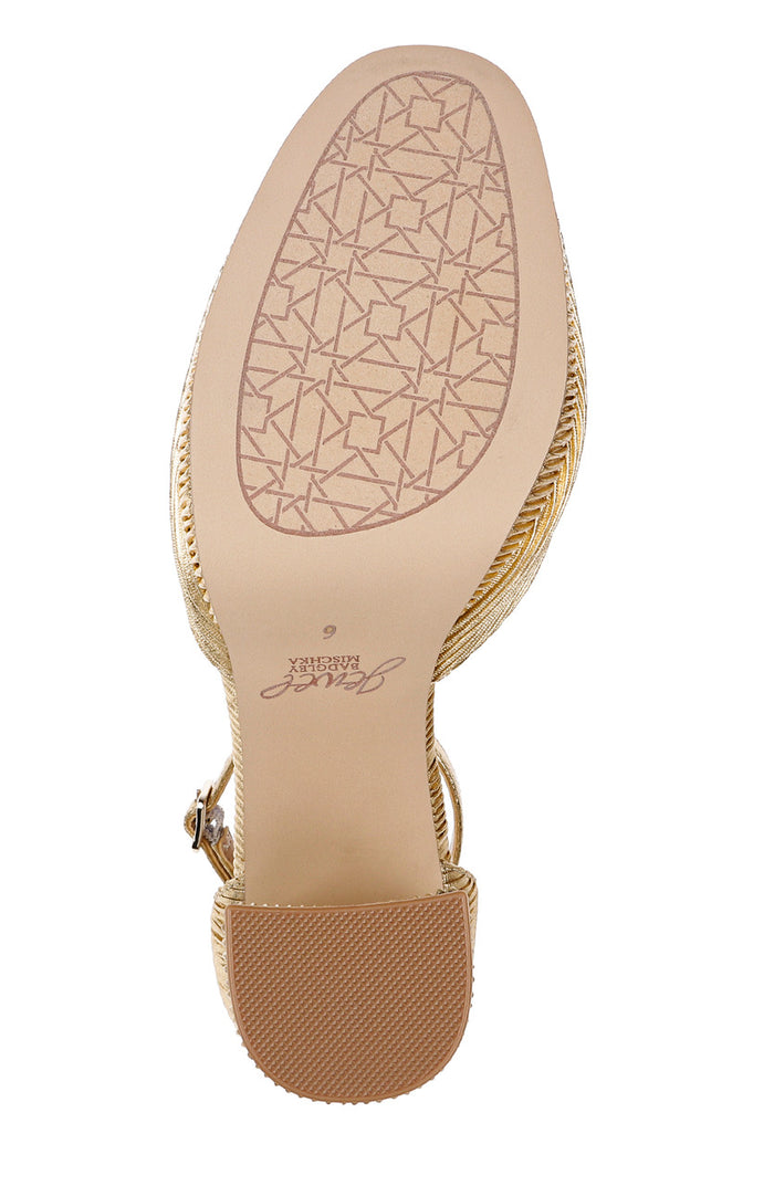 Gold Fabric | Stephanie Platform Pumps Sole